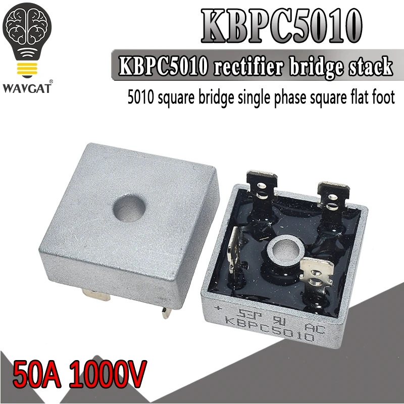 1PCS KBPC5010 diode bridge rectifier diode 50A 1000V KBPC 5010 power rectifier diode electronica componentes afbeelding