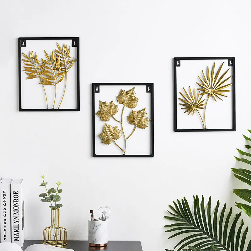 Metal Leaf Wall Pendant Wall Hanging Decoration Metal Leaf Wall Pendant Wall Hanging Decoration