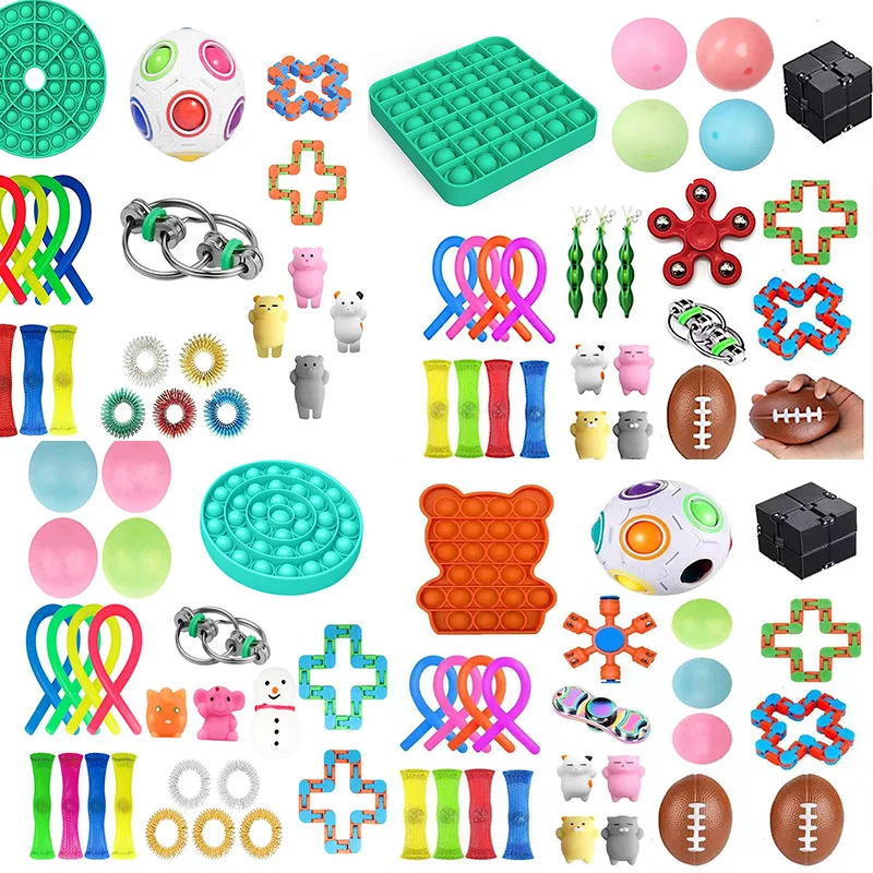 Fidget Brinquedos 22PCS Pacote Conjunto Brinquedo Antistress Alívio Da Ansiedade Autismo Anti Stress Sensorial Descompressão Brinquedos Para Adultos Crianças