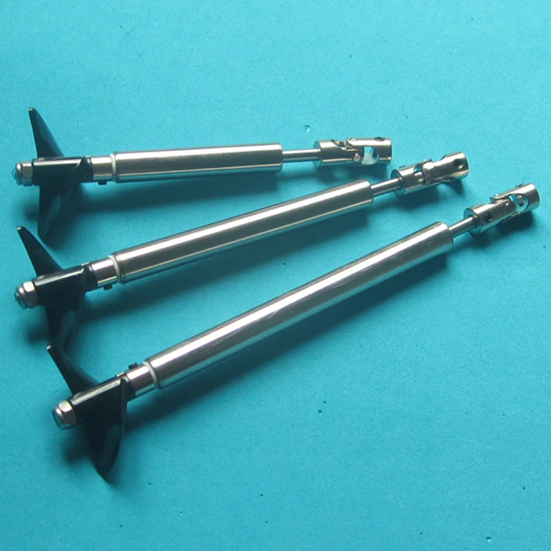 1PC RC Boat Drive Shaft Kit 4mm Stainless Steel+Bushing+Propeller+Paddle Fork+Universal Joint Connect 2-6mm Motor