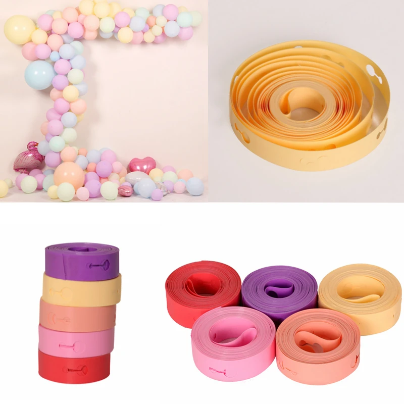 2pcs 5m Balloon Chain Tape Arch Connect Strip For Wedding Birthday