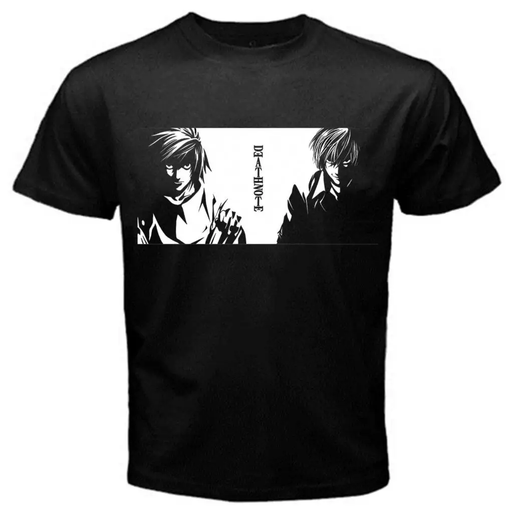100 Cotton Print Mens Summer Death Note Kira Anime Manga Ryuk Yagami Japan T Shirt Black Basic Tee Tee Shirt T Shirts Aliexpress