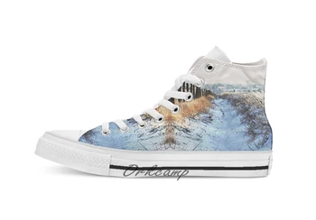 

Snow Path Custom Casual High Top lace-up Canvas shoes sneakers Drop shipping