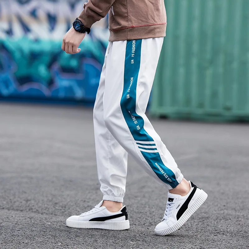 

Spring MEN'S Sports Pants Men's Skinny Pants MEN'S Trousers Teenager Korean-style Trend Students Capri Casual Pants Men's