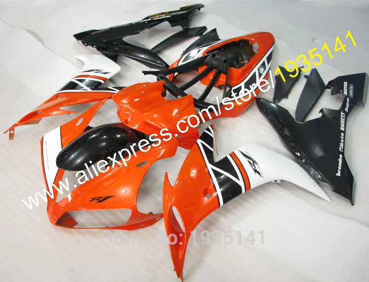 Оранжевый черный обтекатель для Yamaha YZF R1 2004 2005 2006 YZF1000 R1 YZF-R1 мотоциклетные фитинги(литье под давлением