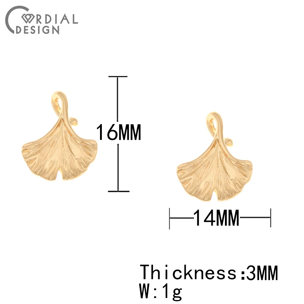 Cordial Design 100Pcs 14*16MM Earrings Pendant/Jewelry Accessories/DIY Making/Leaf Shape/Jewelry Findings & Components/Hand Made - cordial