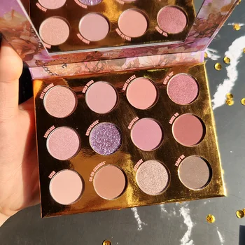 

GUICAMI Butterfly Flower Twelve Color Eyeshadow Plate Earth Color Matte Pearlescent Beginner Girl Department