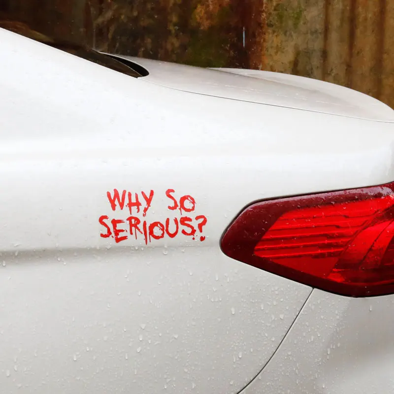 Noizzy Joker Why so Serious Авто Бэтмен виниловая наклейка столб C крови Ipad автомобильный Декор окна мультфильм автомобиль Стайлинг