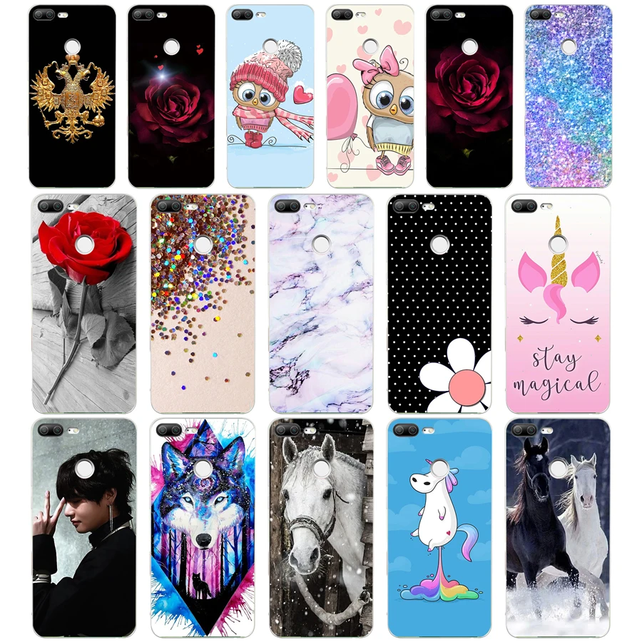 B 5.65&quot Huawei Honor 9 Lite Case Cover Soft Silicone TPU FOR Back Shell 10 | Мобильные телефоны и аксессуары