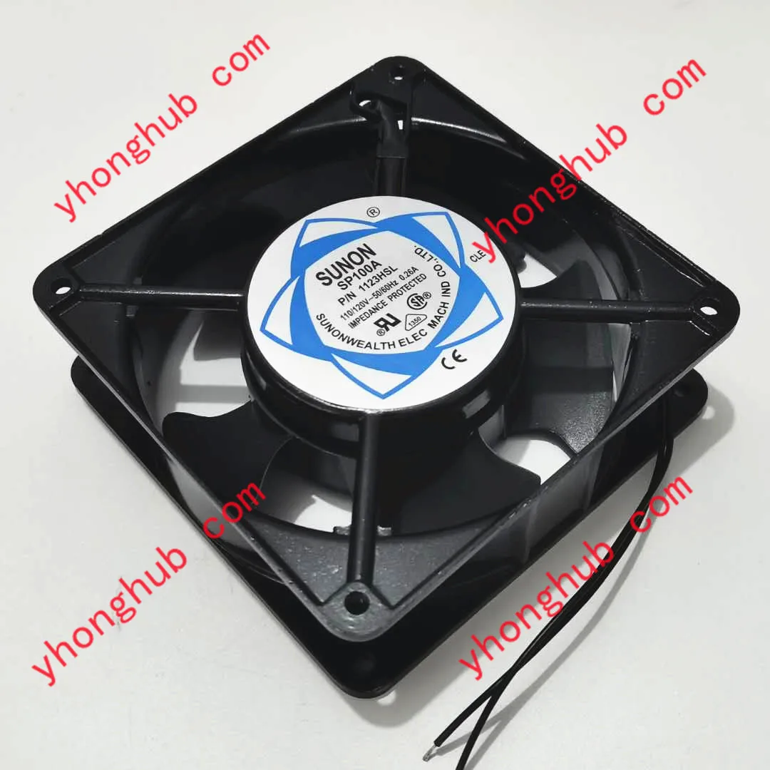 

SUNON SP100A P/N 1123HSL AC 110V 0.26A 120x120x38 мм вентилятор охлаждения сервера