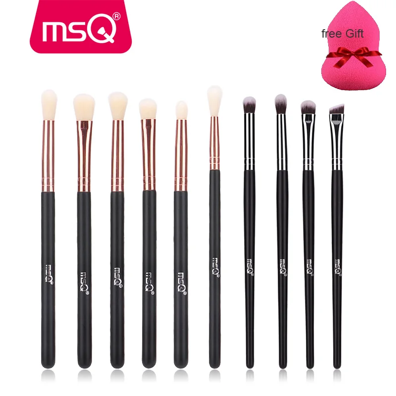 

MSQ Eyeshadow Makeup Brushes Set 4pcs 6pcs 10pcs Eyes Make Up Brush Kits Blending Eyebrow Powder Puff Foundation Sponge as Gift
