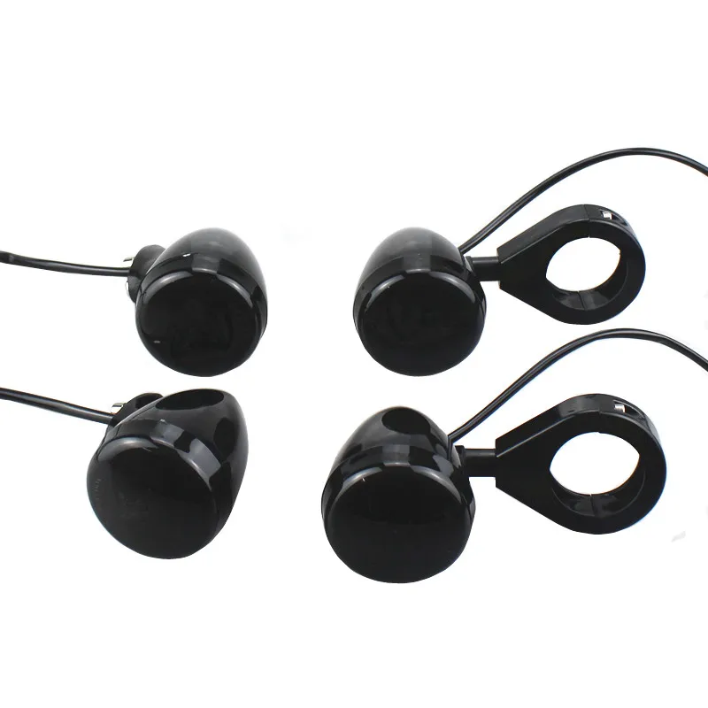 4X Black 39mm Relocation Fork Clamp Bullet Front Rear Turn Signal Lights For Harley Softail Dyna Sportster fat boy |