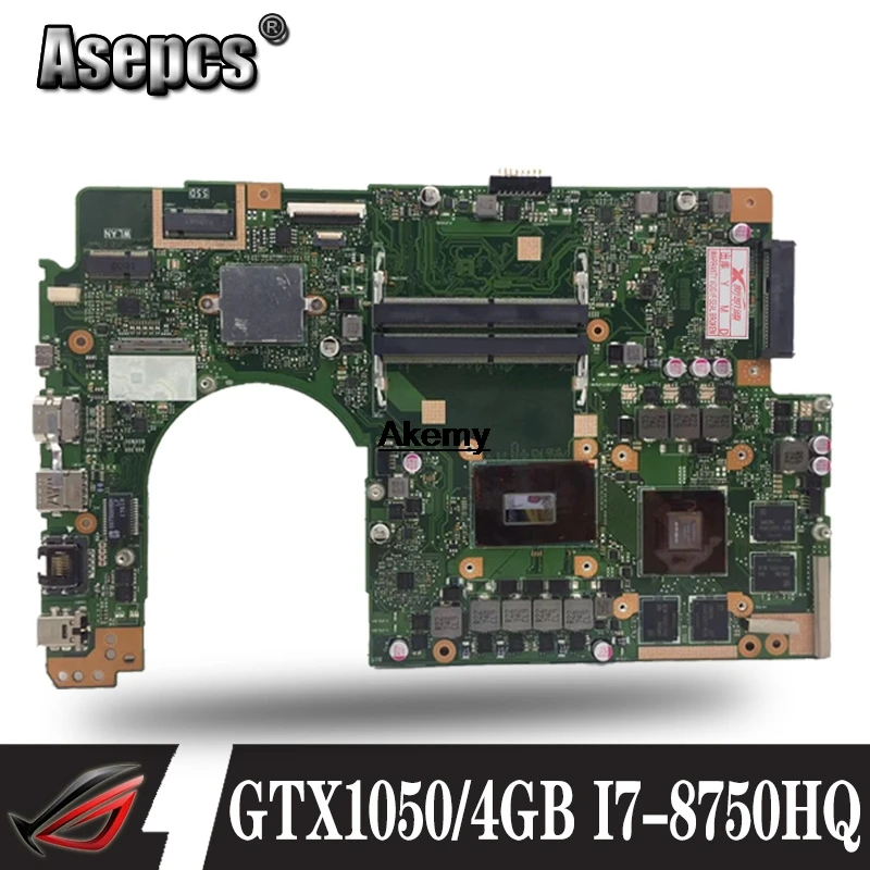 For ASUS VivoBook Pro 15 N580G N580GD NX580G NX580GD Laptop Motherboard Mianboard With/ GTX1050/4GB