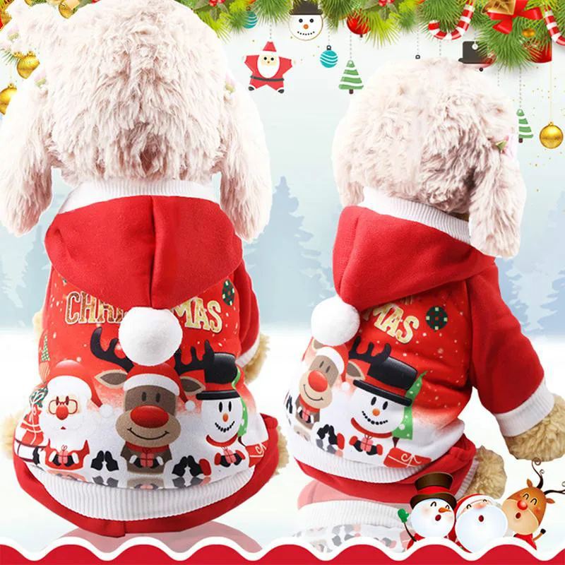 

Christmas Dog Clothes Red Coat Pattern Dog Pet Dog Tree Winter Christmas Clothes Cute Coat Winter Autumn 2019