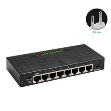 8 портов 10/100 Мбит/с металлический практичный адаптер Аксессуары для офиса дома LAN Настольный сетевой переключатель Plug And Play Mini Fast Ethernet