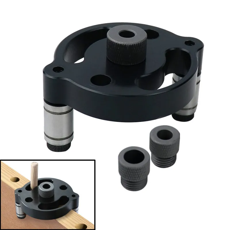 

6/8/10mm Vertical Pocket Hole Jig Self Centering Dowelling Jig Hole Puncher Locator Drill Guide for Woodworking Carpentry Tools