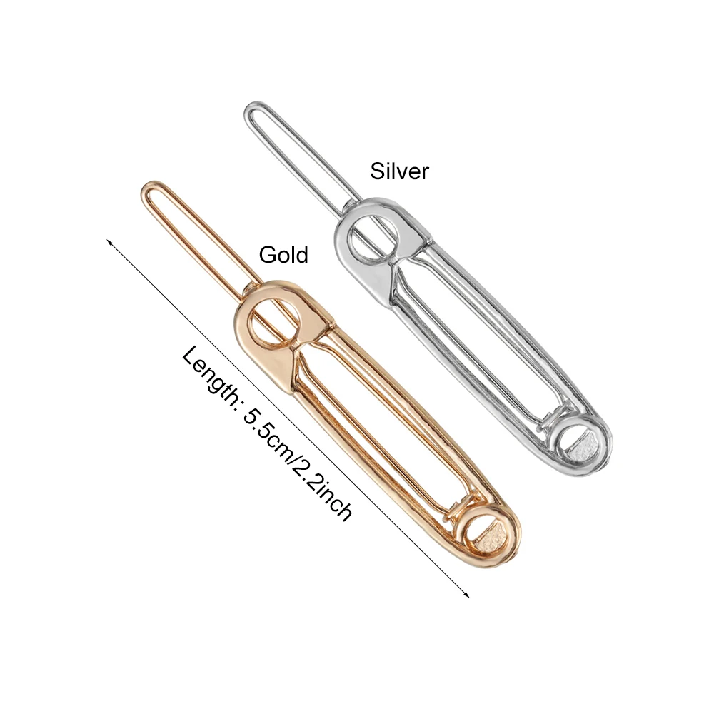 Fashion Hair Clips for Women Girl Safety Pin Hairpins Brooch Pin Shape Barrettes 2 Pcs hair clips,hair accessories