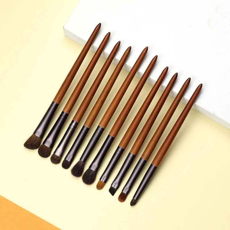 

15 Pcs Goat Hair Makeup Brush Set Powder Blush Brush Eye Shadow Blending Eyebrow Brushes For Makeup pinceaux maquillage kit