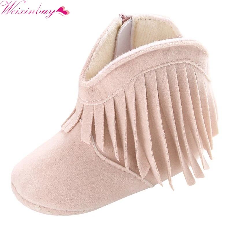 Bebe Moccs/мокасины для новорожденных девочек и мальчиков; однотонная обувь с бахромой; мягкая детская нескользящая обувь на нескользящей подошве; 0-18 месяцев