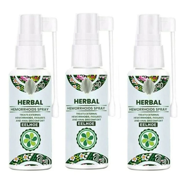 Spray naturel à base de plantes pour éliminer les hémorroïdes gonflantes  Boules de chair Hémorroïdes Spray mixte à l'intérieur et à l'extérieur Spray