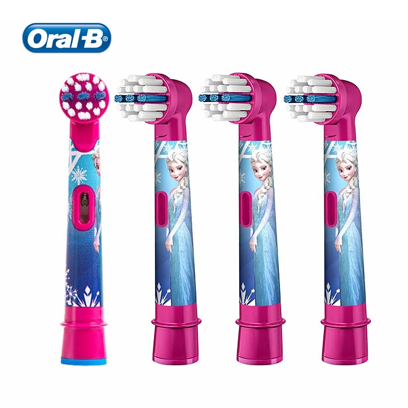 Cabeças de Escova Cerdas para a Maioria Escovas de Dentes Oral Crianças Substituição – 4 Pçs Elsa Extra Macio Elétricas b 2