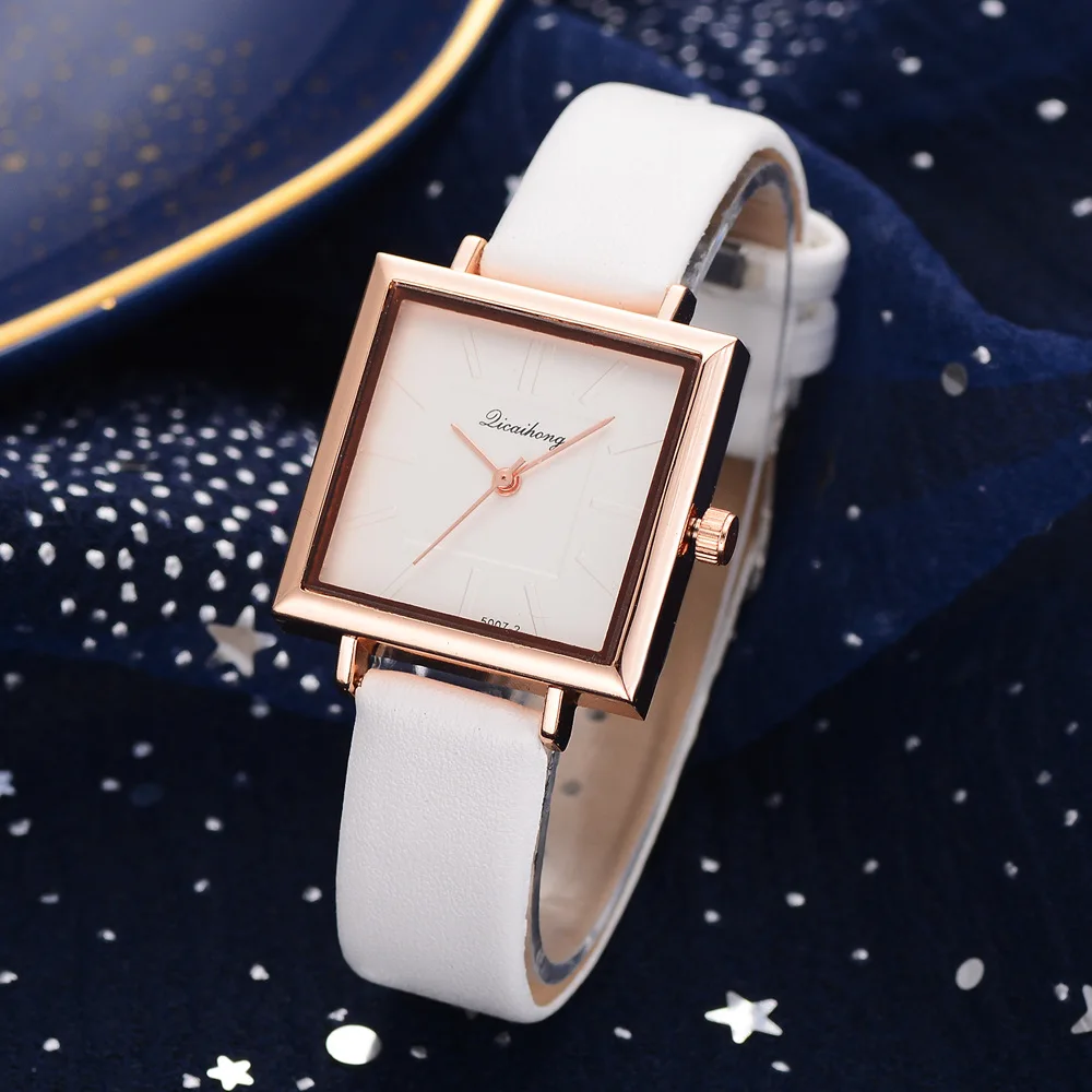 Top Brand Women's Watches Fashion Leather Square Wrist Watch Women Watches Ladies Watch Clock zegarek damski Relojes Mujer 2020 (33)