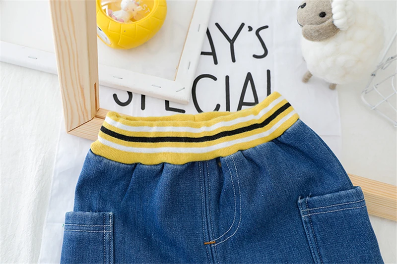 HYLKIDHUOSE/ г. Комплекты одежды для маленьких мальчиков и девочек комплекты одежды для малышей осенний плюшевый теплый топ и штаны Детский костюм