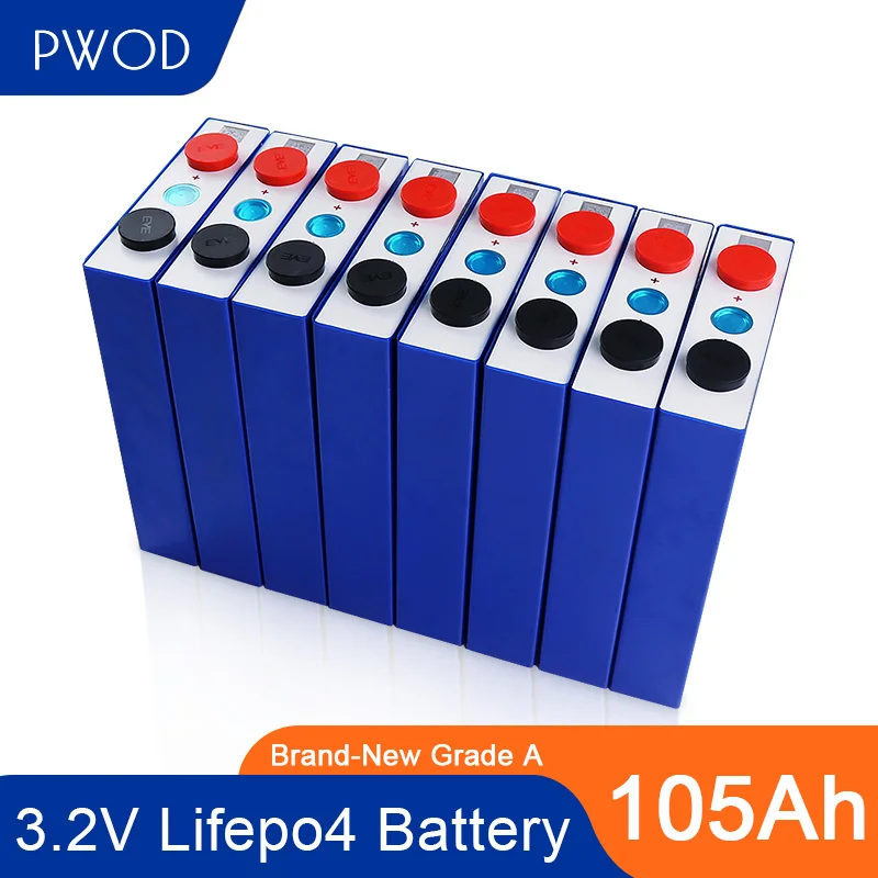 2020 Новый 16 шт 3 2 V 105Ah литий-железо фосфат ячейки 48V105AH 24V210Ah 12V420Ah для RV батареи diy