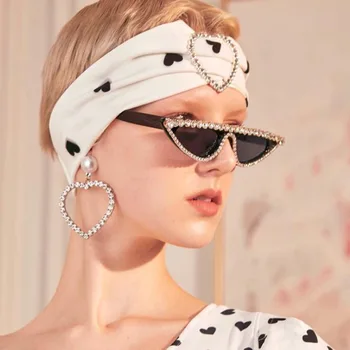 

Sexy Rhinestone Cat Eye Sunglasses Women Luxury Jewelry Decoration Crystal Diamond Pink Sun Glasses Exquisite Shades for Women