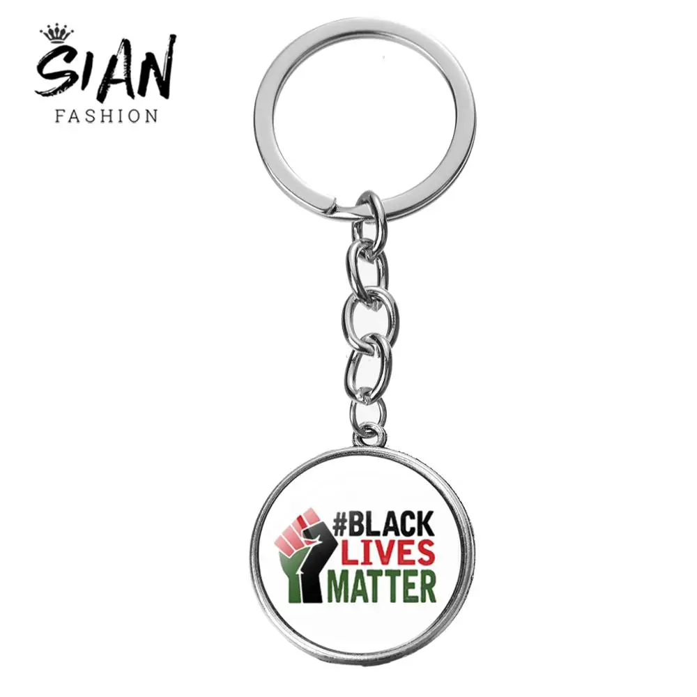 Брелок с надписью SIAN Black Lives Statement я не могу дышать протестовать черный живой