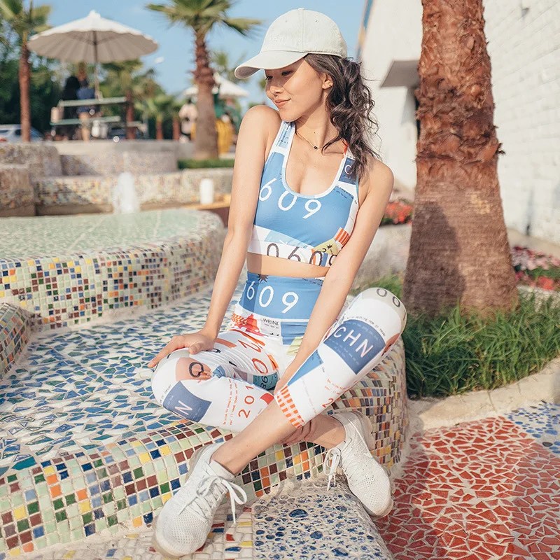 Комплект из 2 предметов летний комплект для йоги женщин спортивный бюстгальтер