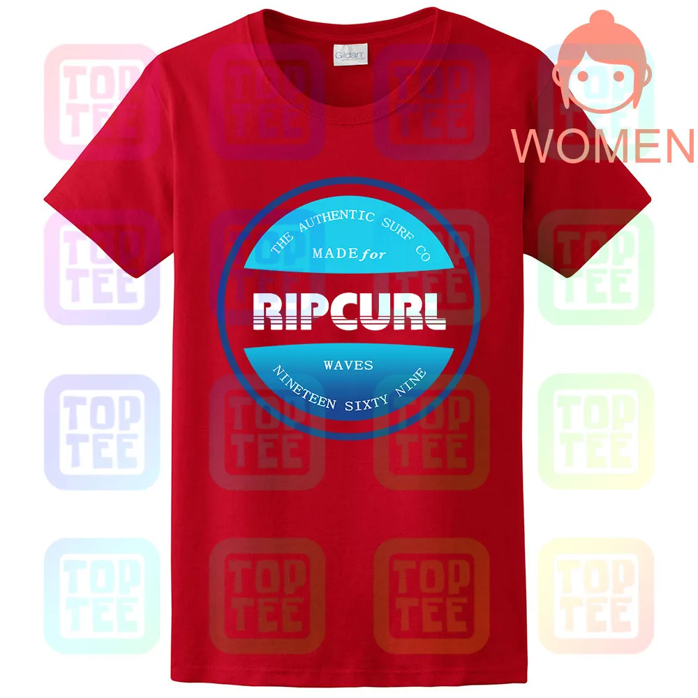Rip Tee Curl Мужская футболка. Большая мама светильник серый Crew с короткими рукавами унисекс размер S-3XL - Цвет: WOMEN-RED