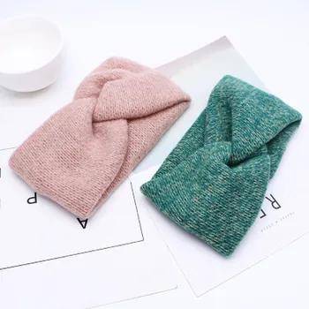 

Winter Women Headband for Autumn Winter Crochet Headbands Cross Wool Knitted Hair Band Turban Vintage Hair Accessories Head Wrap