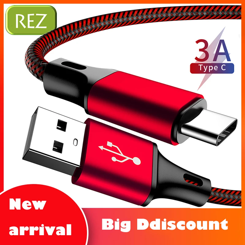 REZ usb type-C кабель для Xiaomi красный быстрой зарядки USB Usb передачи данных телефонов USB-C