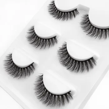 

3 Pairs Natural Thick Eyelash 3D Mink Fur Beauty Tool False Eyelashes Volume Lashes Extension Tools