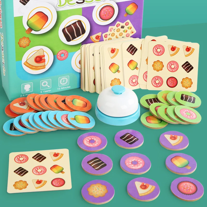 Baby Puzzle Toy Delicious Desserts Pairing Battle Game Family Parent-Child Interactive Toys Table Game Reaction Speed Training 2