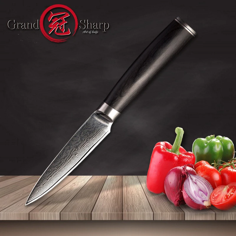 GRANDSHARP-3-5-Inch-Paring-Knife-High-panese-Damascus-Steel-VG10-Kitchen