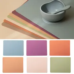 Napperon en Silicone pour bébé, tapis de Table de qualité alimentaire, résistant à l'eau et à la chaleur, facile à nettoyer, pour la cuisine 