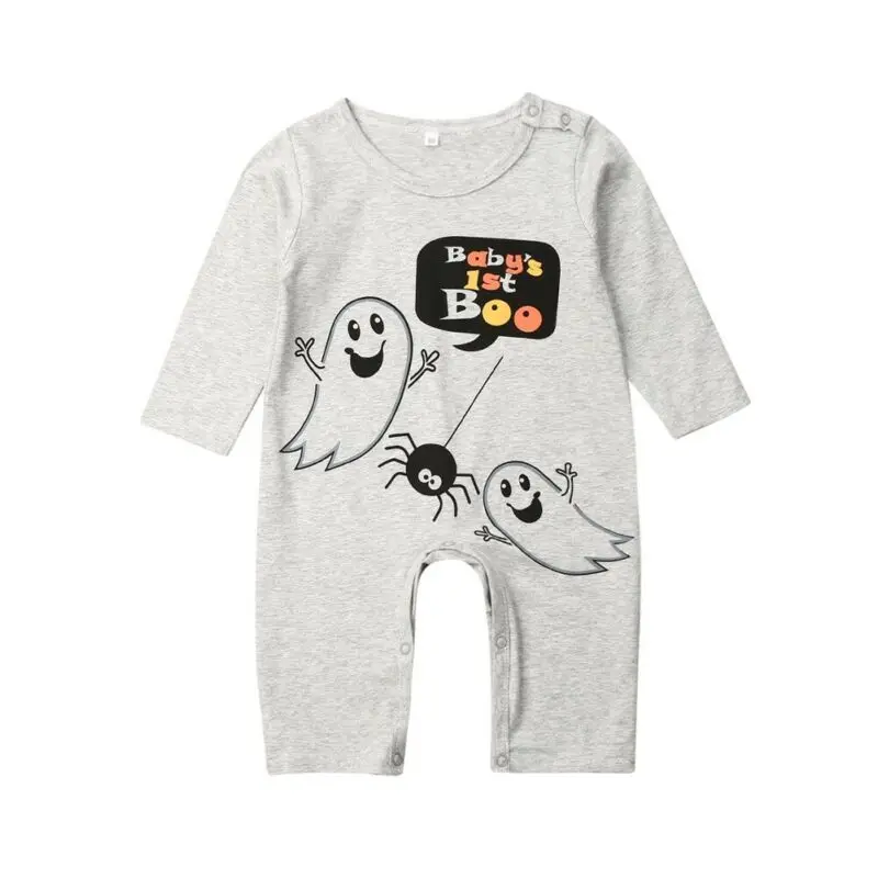 Emmababy Halloween Baby Boys Girls Ghost Overall Romper Jumpsuit Playsuit Outfits Costume