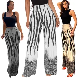 Aragaki – pantalon à jambes larges pour femme, Streetwear, taille haute, imprimé zèbre, personnalisé, à la mode, DJ019 