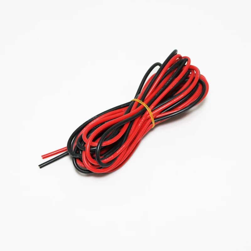 12/14/16/18/20/24AWG Silicone Wire 10 Meter (5M red and 5M black color) High Temperature Resistant Electric Wire Cables