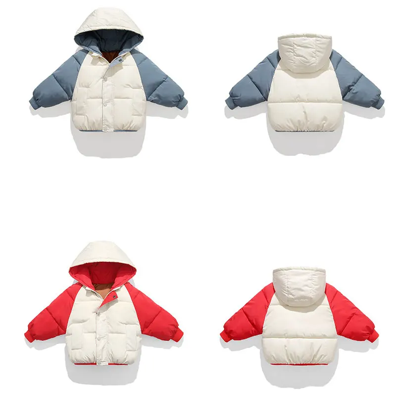 Зимние теплые пальто; куртка; парка для девочек; хлопковый стеганый светильник с капюшоном; теплый пуховик; ветрозащитная и водонепроницаемая верхняя одежда для малышей