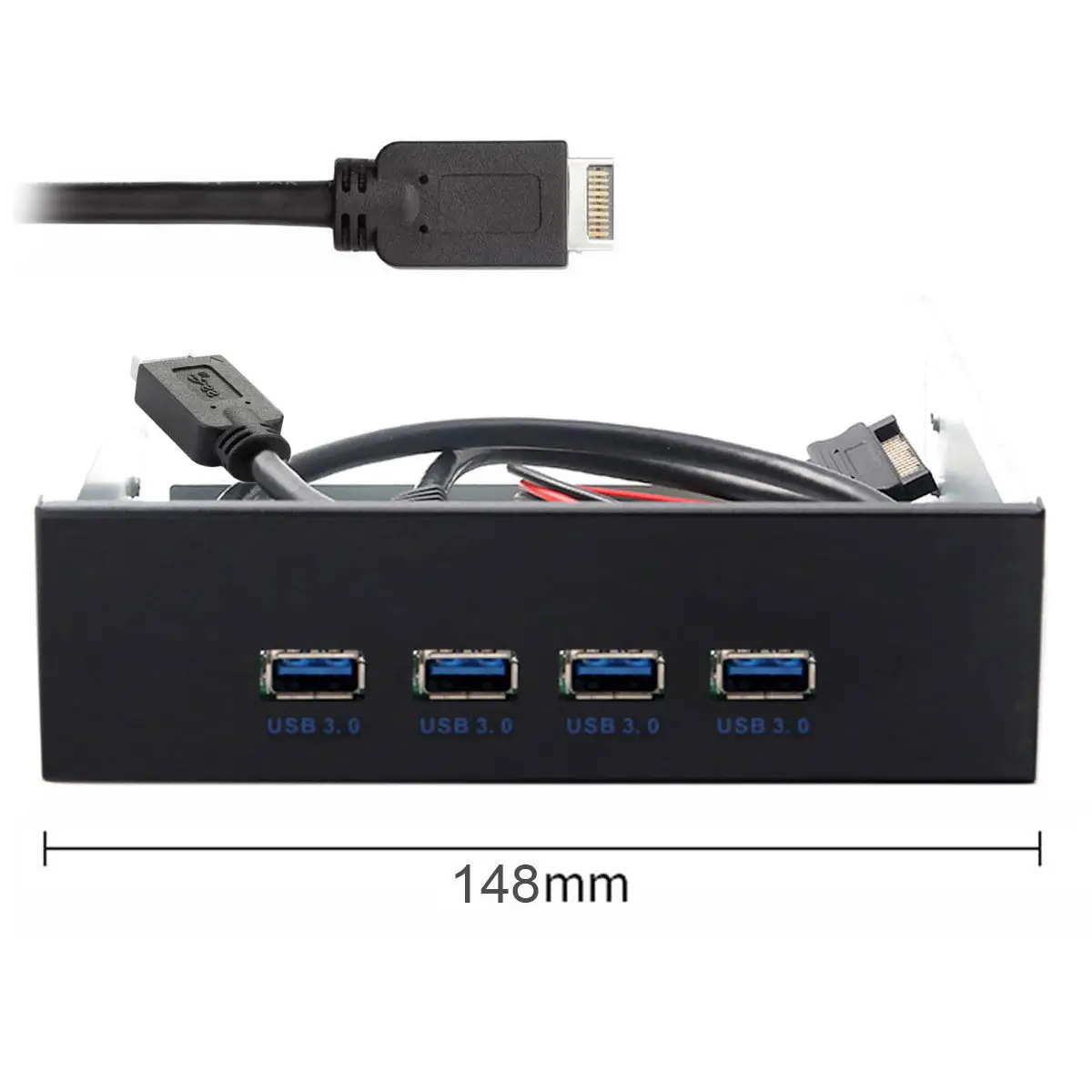 USB 3,1 Разъем передней панели для USB 3,0 концентратор 4 порта Передняя панель материнская плата кабель для 5,2" CD-ROM Bay