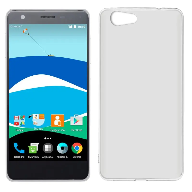 ZTE Blade V770/оранжевый Neva 80 совместимый силиконовый чехол прозрачный мягкий гель ТПУ