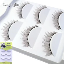 LANJINGLIN, 3 пары, натуральные накладные ресницы, накладные ресницы ручной работы, накладные ресницы, красота, макияж, норковые ресницы#809