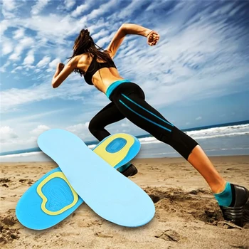 

New 1 Pair Anti-Slip Pad Soft Sport Insole Pad Orthotic Arch Support Massaging Silicone for Man Women Size S L Foot Care Absorbs