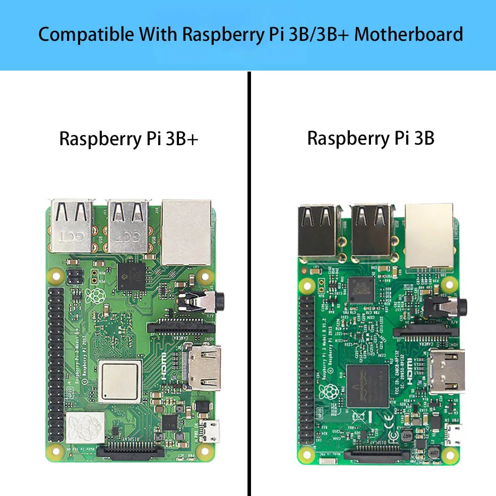 Для Raspberry Pi 3B Plus, корпус, коробка, 9 слоев, акриловая оболочка, крышка, вентилятор охлаждения процессора и радиатор для Raspberry Pi 3 Model B