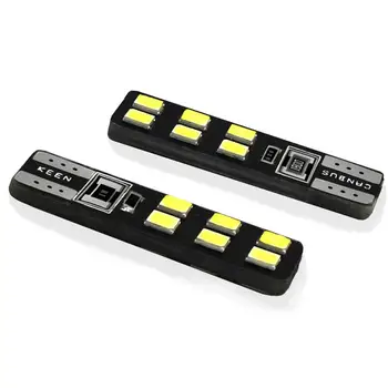 

2Pcs Super Bright LED Bulbs Canbus T10 5730 12SMD 6000K License Plate Lights Meter Reading Width Signal Lamp Turn Side Light