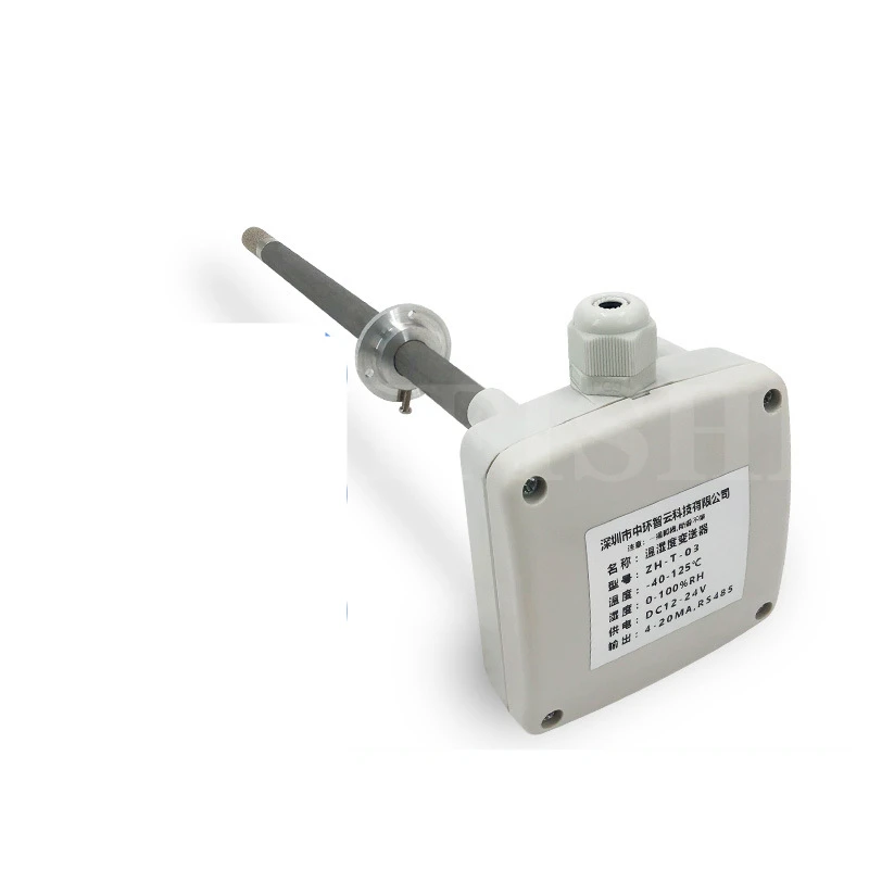 

Duct Pipe Type Temperature And Humidity Transmitter Sensor Wall Mount RS485 Communication Interface