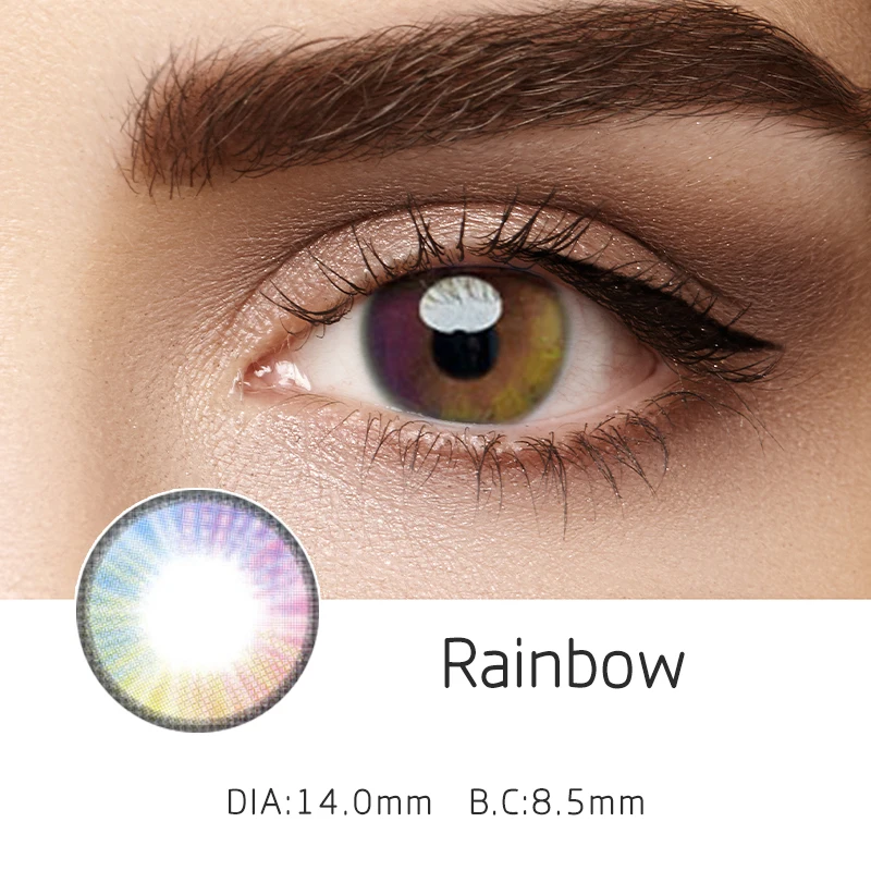 Rain-Mrs.H 2pcs/pair Colorful Contact Lenses Colored for Eyes Eye Color Lens Contacts Yearly Use | Красота и здоровье